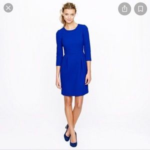 J. Crew blue wool crepe teddie dress sz 6